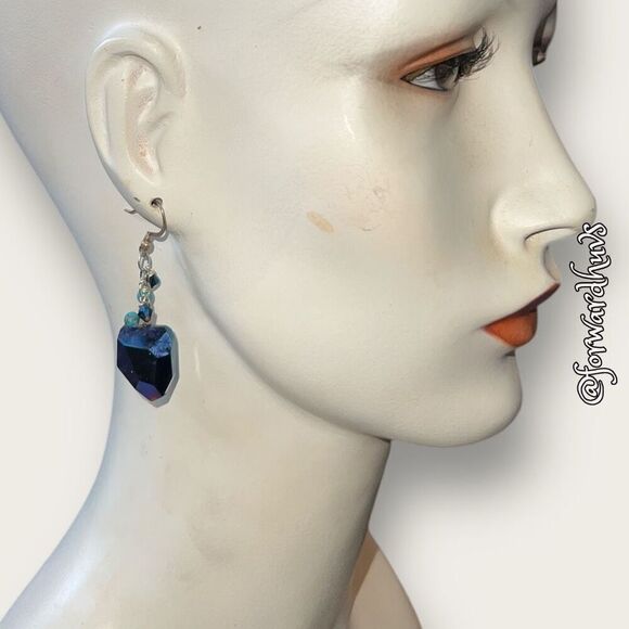 Bundle Sale 3 for $15 | Blue Dangle Earrings - Picture 1 of 8